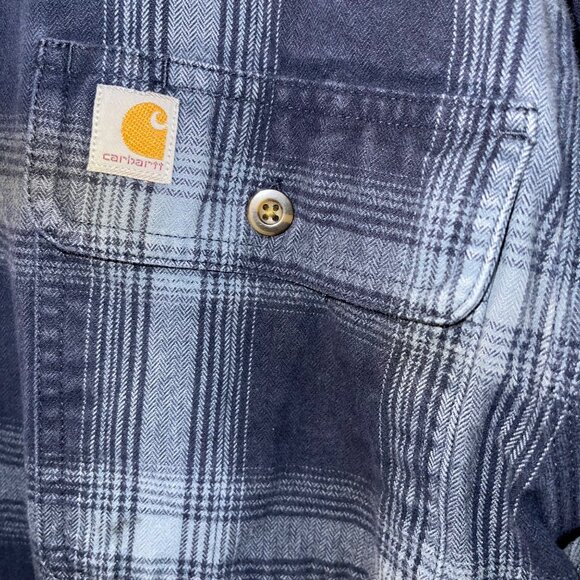 Carhartt Mens Shirt Size Small Blue Original Fit Long Sleeve Button Down - Picture 4 of 9